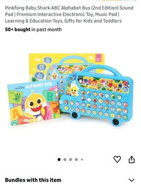 Baby Shark Alphabet Bus Electronic Toy 47 Songs & 6 Learning Modes NEW